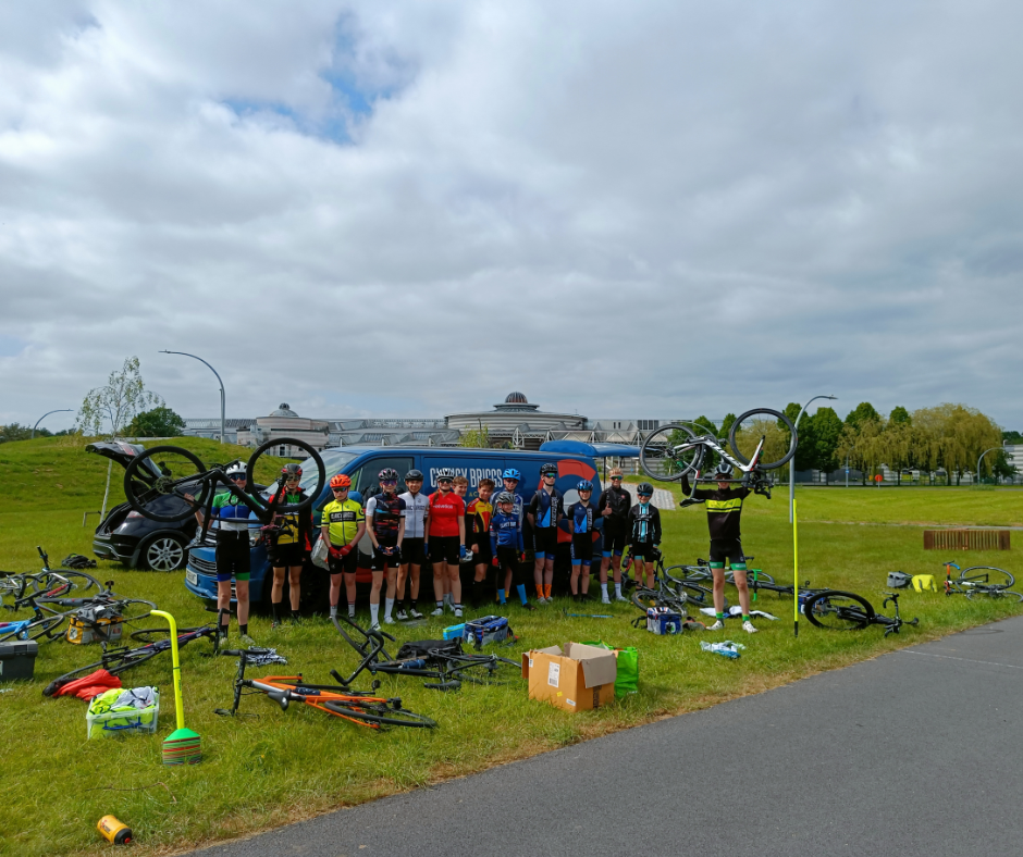 A group of road cyclists at our road race coaching sessions.